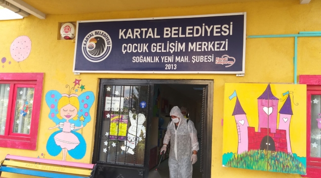 Yeni Eğitim Öğretim Yılı Öncesi Kartal Belediyesi Kreşleri Dezenfekte Edildi