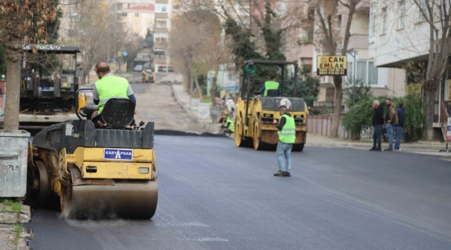 Petrol İş Mahallesi'nde 1250 Ton Asfalt Serimi Yapıldı